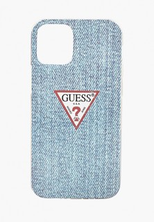 Чехол для iPhone Guess 12 mini, Denim Triangle logo Light blue