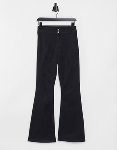 Черные расклешенные джинсы Topshop Joni-Черный цвет