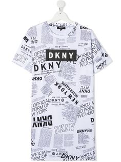 Dkny Kids платье-футболка с принтом