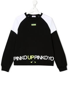 Pinko Kids толстовка с логотипом и вставками