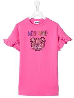 Moschino Kids платье-футболка Teddy Bear