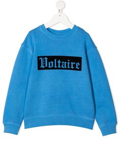 Zadig & Voltaire Kids толстовка с круглым вырезом и логотипом