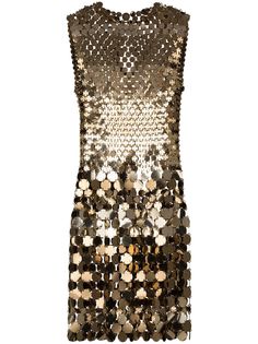 Paco Rabanne платье мини с металлическим декором