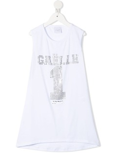 Gaelle Paris Kids платье с заклепками и логотипом