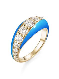 Melissa Kaye кольцо Remi из желтого золота с бриллиантом