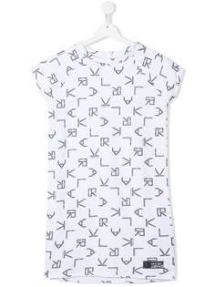 Karl Lagerfeld Kids платье-футболка с графичным принтом