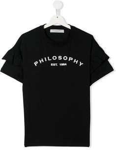 Philosophy Di Lorenzo Serafini Kids футболка с оборками и логотипом