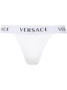 Versace трусы-стринги с логотипом