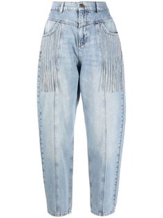 TWINSET укороченные джинсы с кристаллами