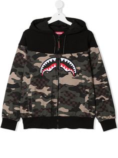 sprayground kid худи с камуфляжным принтом и логотипом