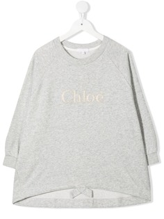 Chloé Kids толстовка с вышитым логотипом