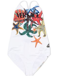 Versace Kids купальник с принтом