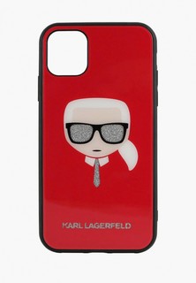Чехол для iPhone Karl Lagerfeld 11 Pro Max, Double Layer Karls Head Glass Red