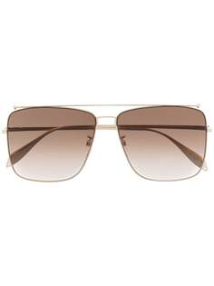 Alexander McQueen Eyewear солнцезащитные очки-авиаторы в квадратной оправе