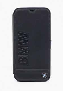 Чехол для iPhone BMW 12 Pro Max (6.7), Signature Genuine leather Logo imprint Navy