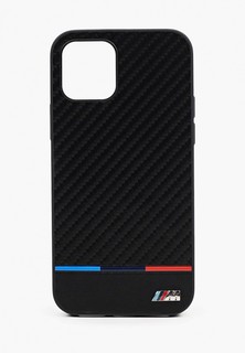 Чехол для iPhone BMW 12/12 Pro (6.1), M-Collection PU Carbon inspiration Tricolor Black