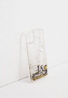Чехол для iPhone Karl Lagerfeld 11, Liquid glitter Floatting charms Black/Gold