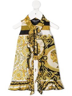 Versace Kids платье с принтом Barocco