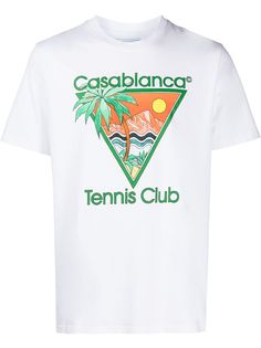 Casablanca футболка с принтом Tennis Club