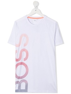 BOSS Kidswear футболка с логотипом и эффектом градиента