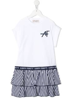 Alberta Ferretti Kids платье из джерси с оборками