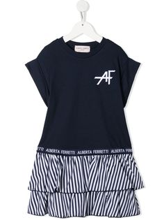 Alberta Ferretti Kids платье из джерси с оборками