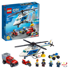 Конструктор LEGO City 60243 Погоня на полицейском вертолёте