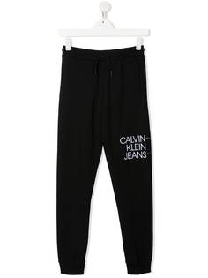 Calvin Klein Kids спортивные брюки с вышитым логотипом