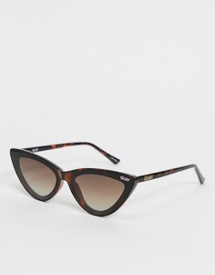 Черные солнцезащитные очки в оправе «кошачий глаз» Quay Flex-Коричневый цвет