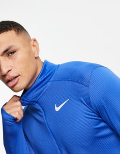 Синий топ Nike Running Dri-FIT Element-Голубой