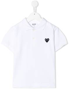 Comme Des Garçons Play Kids рубашка поло с аппликацией логотипа
