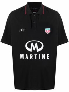 Martine Rose рубашка поло с вышитым логотипом