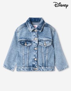 Джинсовая куртка oversize с аппликацией Disney для девочки Gloria Jeans