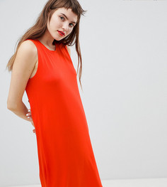Трикотажное платье-футболка мини без рукавов Monki-Красный