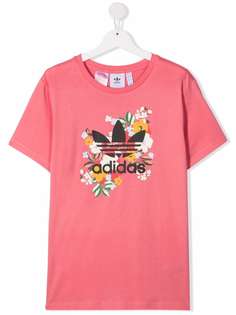 adidas Kids футболка с принтом Trefoil