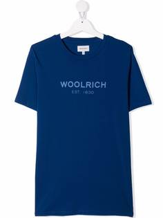 Woolrich Kids футболка с логотипом