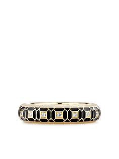 Pragnell кольцо Revival из желтого золота с бриллиантами и эмалью