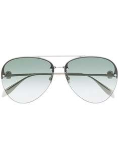 Alexander McQueen Eyewear солнцезащитные очки-авиаторы Skull Jewelled Pilot
