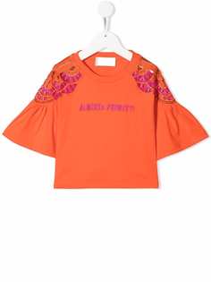 Alberta Ferretti Kids футболка с вышитым логотипом