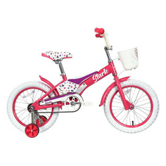 Велосипед STARK Tanuki 12 Girl (2021), городской (детский), колеса 12", розовый/фиолетовый, 10.5кг [hd00000311]