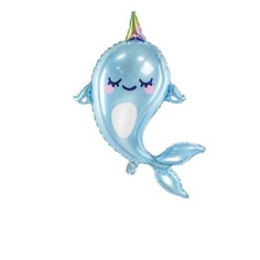 Шар воздушный Party Deco из фольги narwhal 53х87см