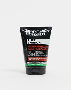 Гель для умывания LOreal Men Expert – Pure Carbon 3 in 1 Daily Face Wash, 100 мл-Бесцветный L'Oreal