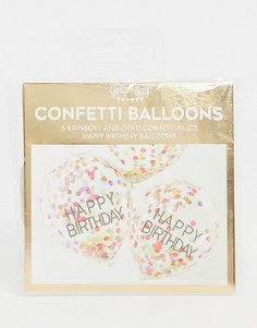 Набор из 5 воздушных шаров с конфетти на день рождения Ginger Ray-Многоцветный