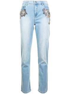 TWINSET декорированные укороченные джинсы
