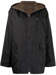 Fendi Pre-Owned двусторонняя куртка с капюшоном и леопардовым принтом
