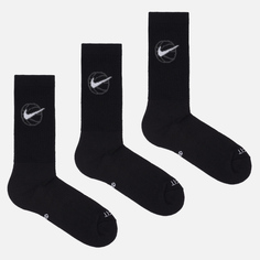 Комплект носков Nike 3-Pack Everyday Crew Basketball, цвет чёрный, размер 42-46 EU