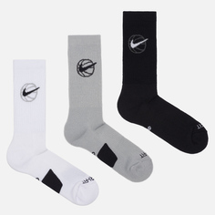 Комплект носков Nike 3-Pack Everyday Crew Basketball, цвет комбинированный, размер 38-42 EU