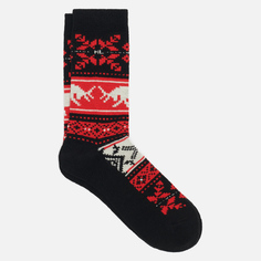 Носки Polo Ralph Lauren Reindeer Fair Isle Crew, цвет чёрный, размер 35-40 EU