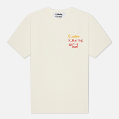 Мужская футболка Etudes x Keith Haring Wonder 82 USA, цвет бежевый
