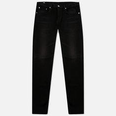 Мужские джинсы Edwin Slim Tapered Kaihara Black Stretch Denim Green x White Selvage 12.5 Oz, цвет чёрный, размер 34/32